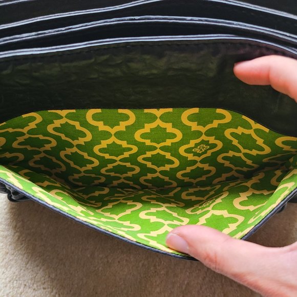 EUC orYANY Leather Briefcase Messenger Bag Black - Picture 6 of 11